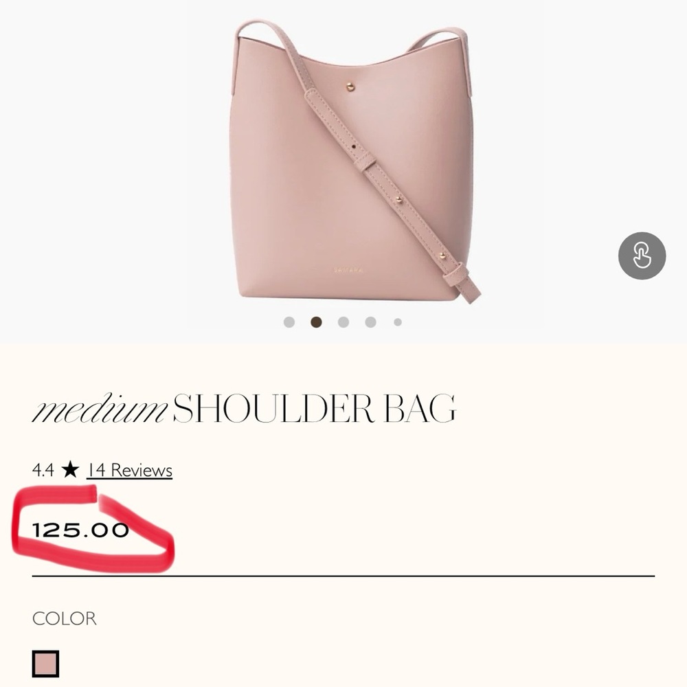 Samara Bags medium crossbody bag in peony pink vegan leather & vegan suede - EUC - Picture 12 of 13
